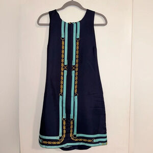 Julie Brown Size 4 Navy Blue Sleeveless Women's Work Dress